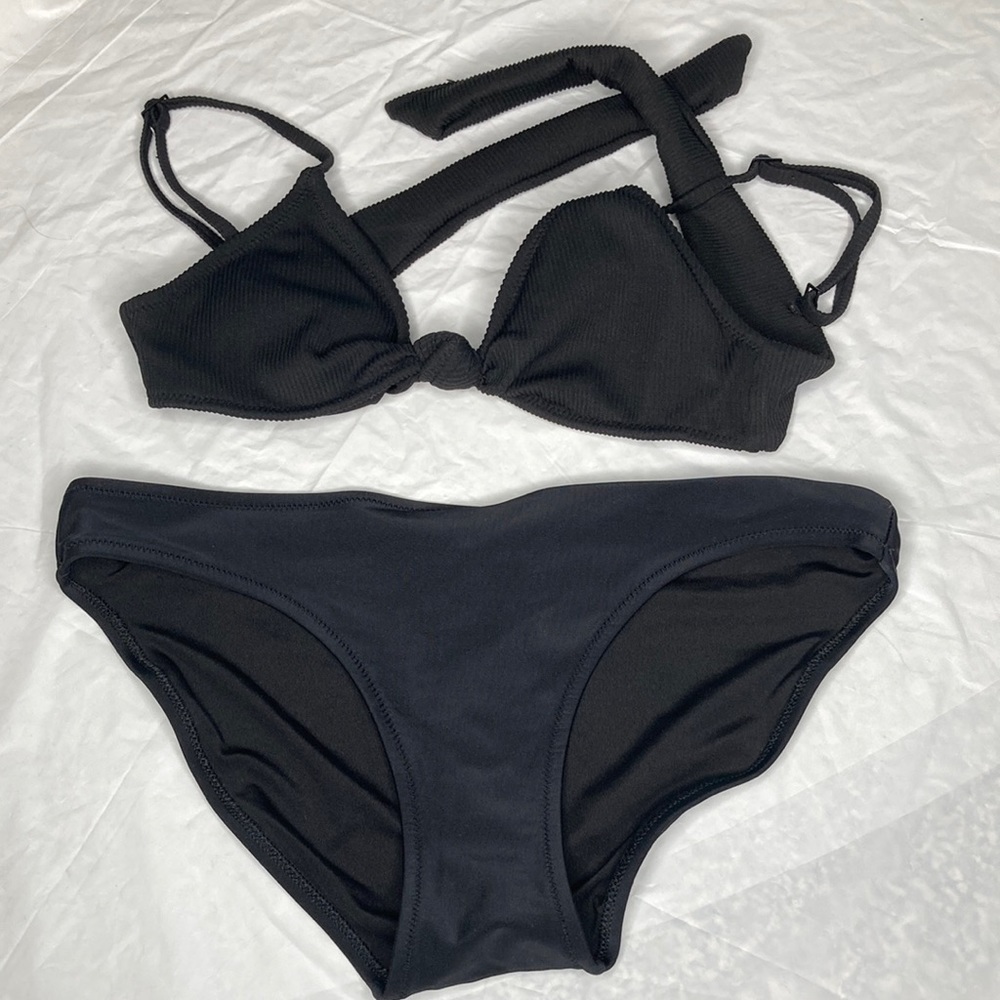Aerie American eagle black bikini